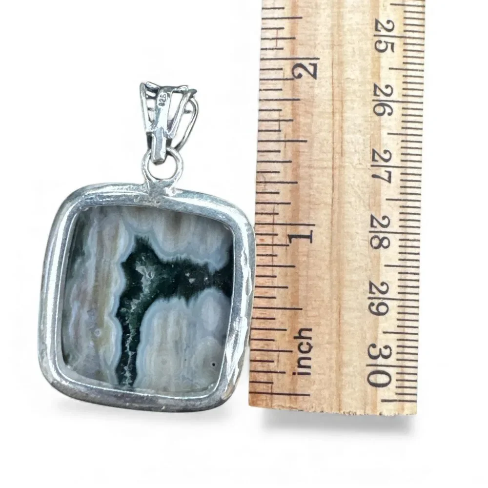 Ocean Jasper Solid 925 Sterling Silver Pendant